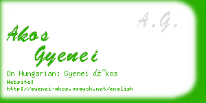 akos gyenei business card